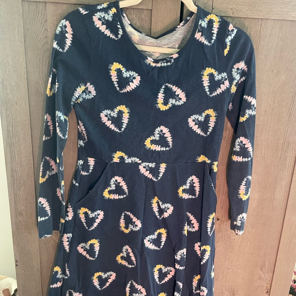 Wonder Nation White and Blue Fit and Flare Dress
